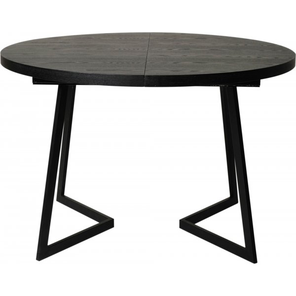 Wendi rundt spisebord, der kan forlnges 120-165 cm - Sort askefinr