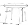 Rundt spisebord i valnd 110 cm