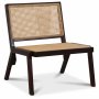 Rizz loungestol - Mahogni/lys rattan