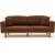 Reims 3-personers sofa - Brun/kobber