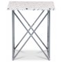 Terrazzo sidebord 50x50 cm - Terrazzo Cosmos & chassis Paladium i krom