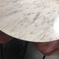 Kundebillede Belagio spisebord rundt 120 cm - Hvid marmor/sort