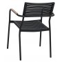 Spisest med 6 stole og spisebord 180 x 100 cm sort/natur - Menton/Pino