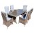 Sienna udendrs spisegruppe komplet spisebord, justerbare lnestole med hynder