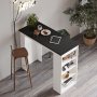 Style barbord 120 x 51,6 cm - Hvid/sort
