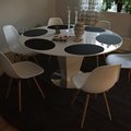 Kundebillede Cecilia rundt spisebord Ø150 cm - Hvid (højglans)