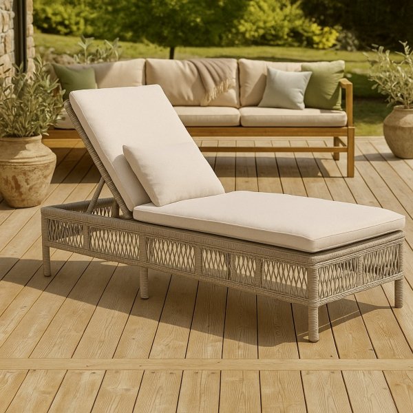 Solseng i naturlig rattan - Justerbar - Harpan