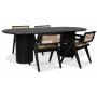 Strmsberg stol - Sort mahogni/rattan