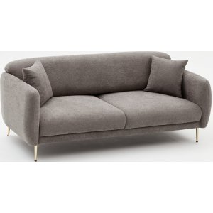 Simena 3-personers sofa - Gr/guld
