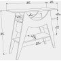 Ese sidebord 100 x 35 cm - Hvid