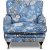 Spirit Howard lnestol i blomstret stof - Eden Parrot Blue + Mbelplejest til tekstiler