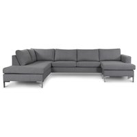 Nova U-sofa lysegrå tekstil - Venstre Nova U-sofa lysegrå tekstil - Venstre