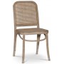 Indiana stol i bjet tr - Whitewash / Rattan