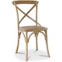 Gaston stol i bjet tr med rattan-sde - Natur
