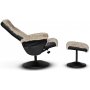 Times lnestol med fodskammel (Recliner) - Beige freskind