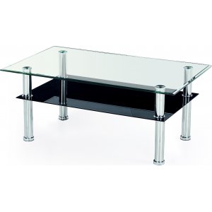 Cissi sofabord - Sort/glas + Pletfjerner til møbler