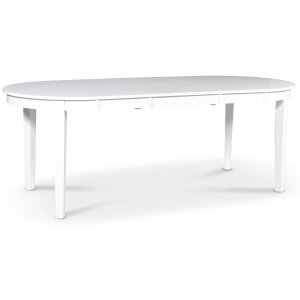 Gs ovalt spisebord, der kan udvides 160-210 cm - Hvid + Mbelplejest til tekstiler