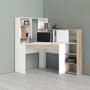 Funktion Plus skrivebord 138,4 x 101,6 x 141,1 cm - Hvid/eg
