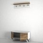 Lores hall mbler - Hvid/valnd