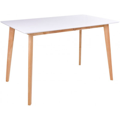 Vojens Spisebord - Hvid/naturlig - 120x70x75