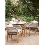 Terracina udendrs spisebord - Hvid/Natur
