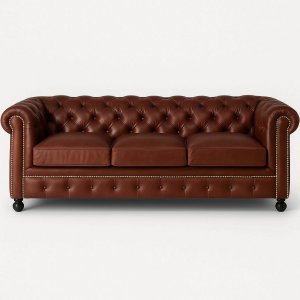 Chesterfield Old England 3-personers sofa - antikbehandlet læder Chesterfield Old England 3-personers sofa - antikbehandlet læder