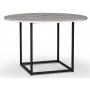 Sintorp spisebordsst, rundt spisebord 115 cm inkl. 4 hvidolierede Orust pindestole - Hvid marmor (Laminat)