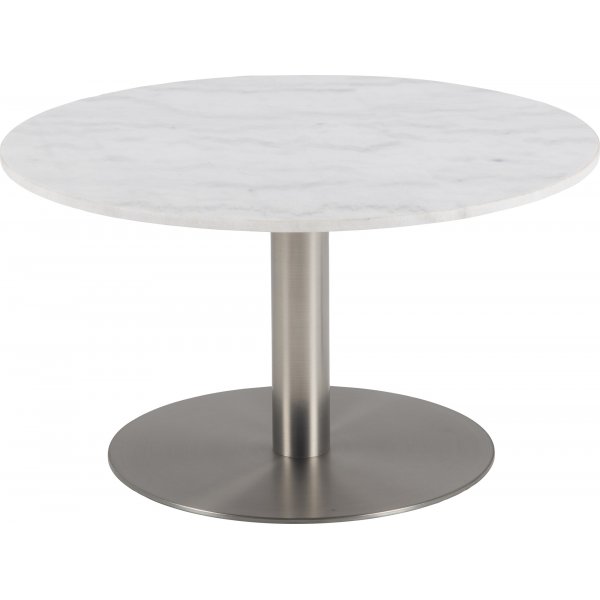 Corby sofabord 80 cm - Hvid/nikkel