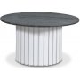 Sumo Sofabord O85 - Hvidbejdset eg / Gr marmor