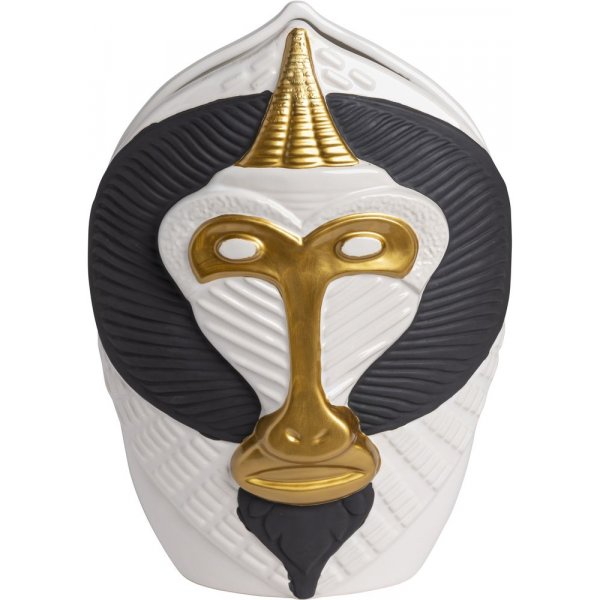 Mandrill vase stor - Sort/hvid