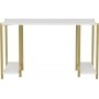Academy skrivebord 125,2 x 60 cm - Guld/hvid