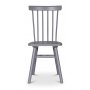 Sintorp spisebordsst, rundt spisebord 115 cm inkl. 4 stk. gr Orust pindestole - Hvid marmor (Laminat) + Pletfjerner til mbler