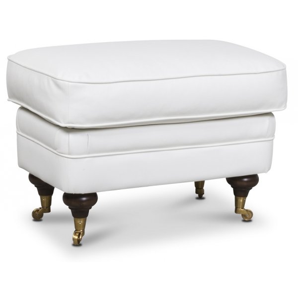 Howard London Premium Fodskammel - Hvidt PU