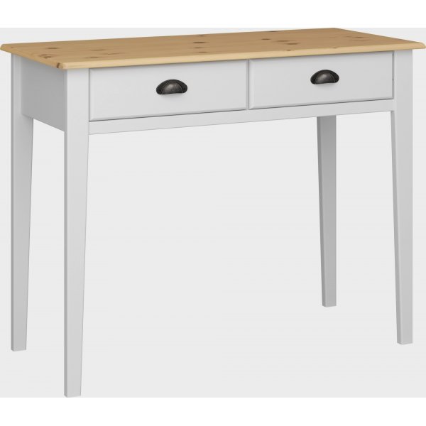 Nola skrivebord 95 x 45 cm - Hvid/beige