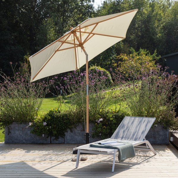 Corypho parasol - Natur/Hvid