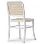 Omni spisegruppe, rundt spisebord 130 cm inkl. 4 Tyko hvide stole - Whitewash