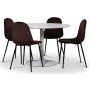 Seat spisegruppe, rundt spisebord med 4 Carisma fljlsstole - Hvid / Bordeaux
