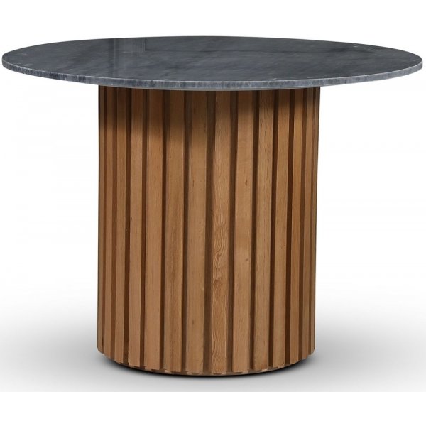 Sumo spisebord 105 cm - Olieret eg / gr marmor
