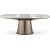 Robinson spisebord 160-200 x 90 cm - Beige marmor/cappuccino/sort