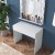 Bijou toiletbord med spejl 20 - 90 x 45 cm - Hvid