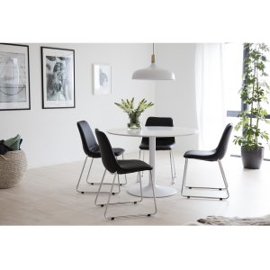 Ibiza spisebord - hvid / hvid - ø110 cm Ibiza spisebord - hvid / hvid - ø110 cm