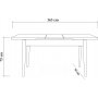 Vina 1048 spisegruppe - Hvid/mrkebl