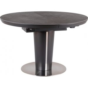 Orbit udtrkbart spisebord 120x120-160 cm i gr keramik