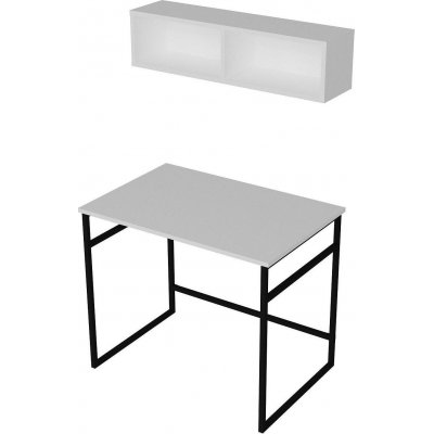 Gama skrivebord 90x60 cm - Hvid/sort