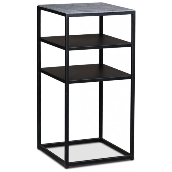 Atlet sort sengebord 70 cm med cementplade