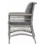 Udendrsgruppe; 4 stole og spisebord 110 cm gr/rattan - Jacksonville/Provence