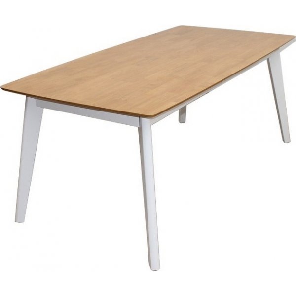 Sarek spisebord 120x75 cm - Hvid / Eg bejdse