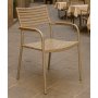 Stabelbar udendrs stol beige - Pino