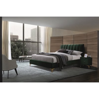 Mirage sengestel 160x200 cm - Grønt fløjl