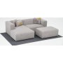 Linden mini divan sofa venstre - Lysegr